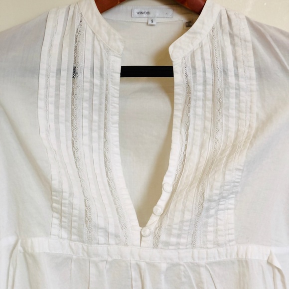 Vince Cotton Bohemian Peasant Top - Picture 2 of 7